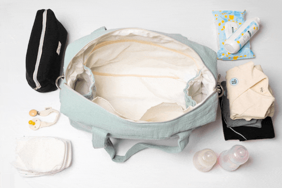 Sac à couches 24/48H (2 tailles en 1 sac)  - Kaki