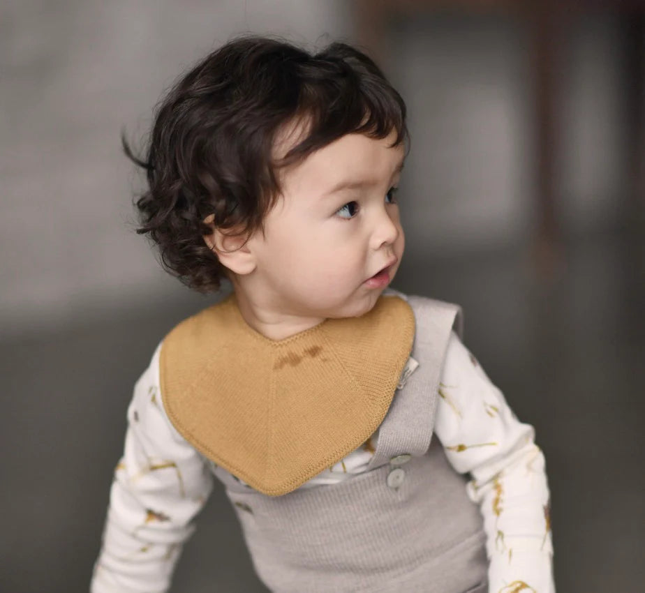 Bavoir Tricot - Floja Honey