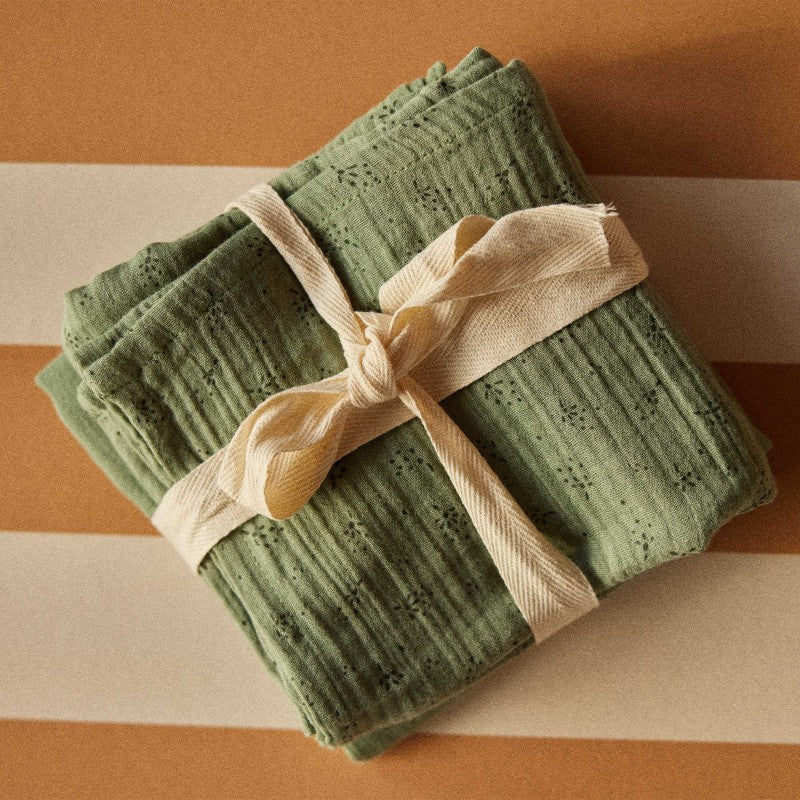 Maxi cotton muslin swaddle - Eucalyptus