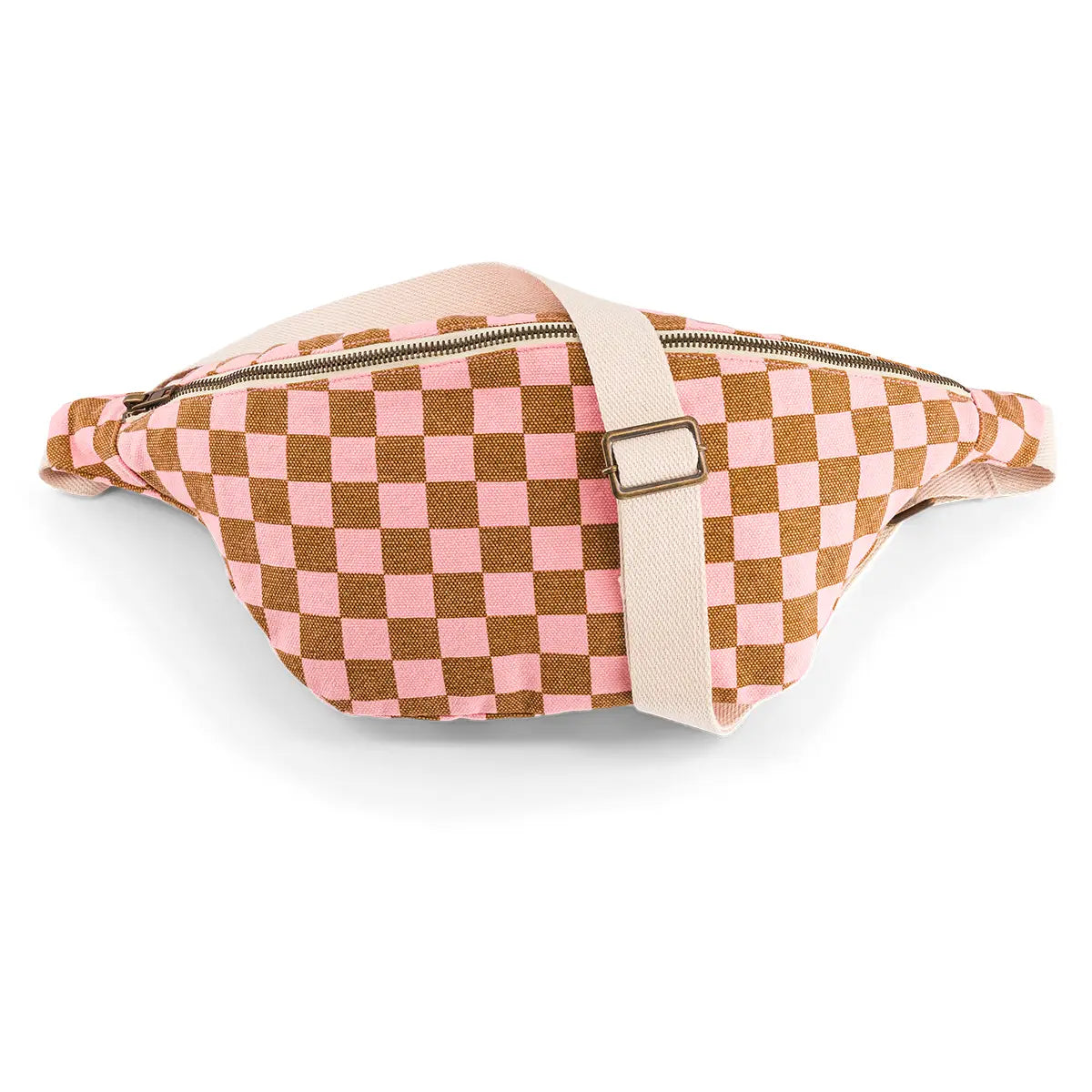 Belt bag - Checkerboard Caramel/Pink