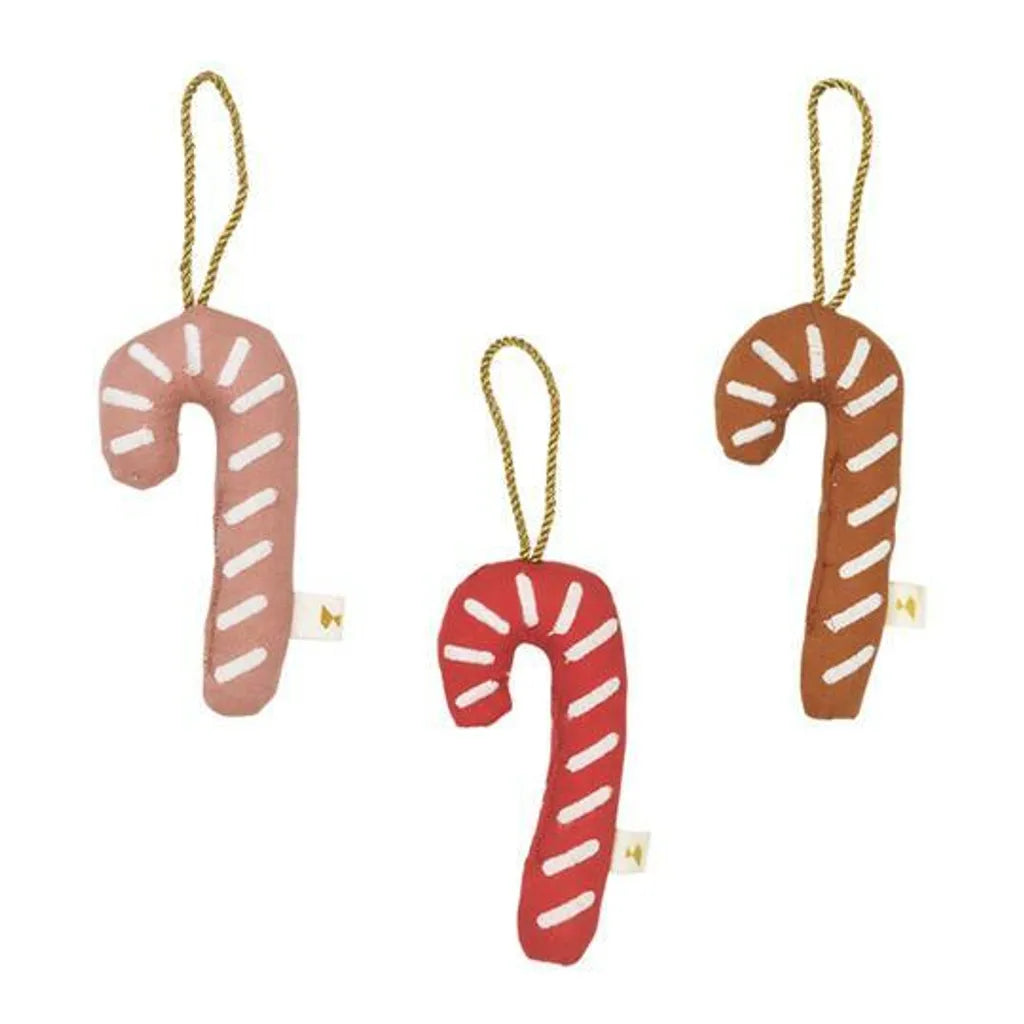 Lot de 3 Ornements de Noël - Sucre d'orge