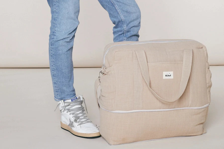 Sac à couches 24/48H (2 tailles en 1 sac)  - Beige