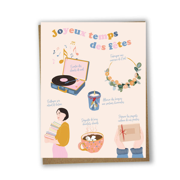 Carte Joyeux temps des Fêtes