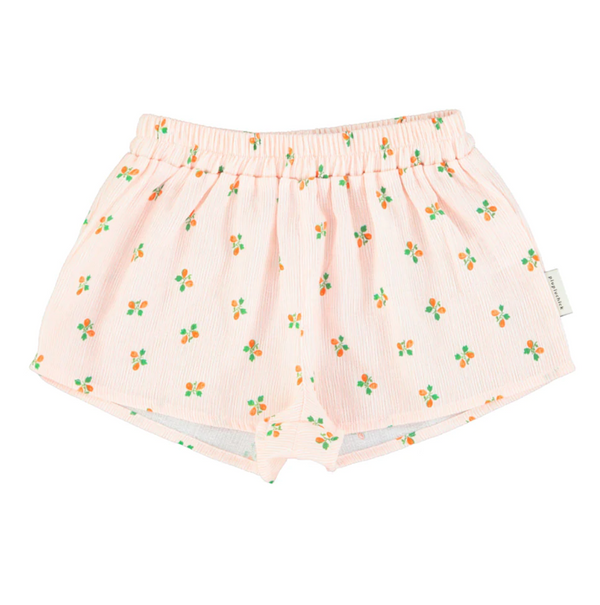 Shorts - Pale pink striped and small flowers