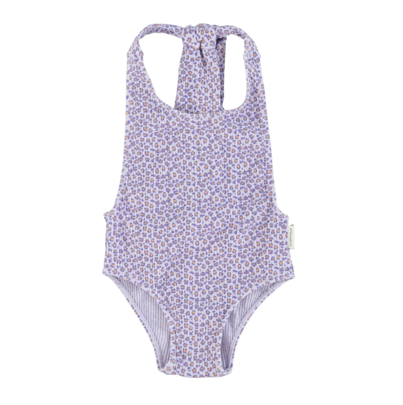 Swimsuit - Bow back, lavender with animal print