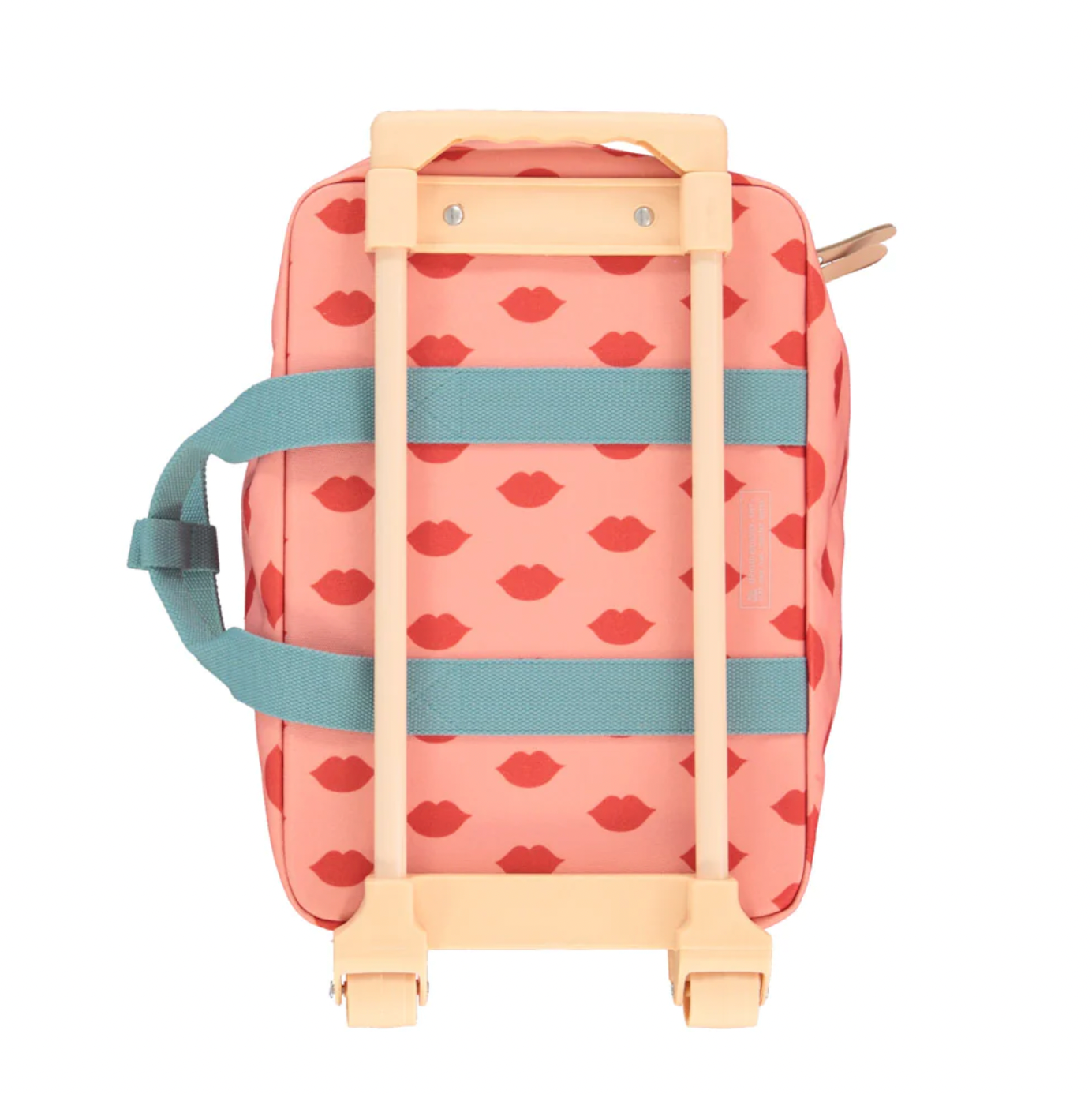 Wheeled bag / Travel suitcase - Light pink and red lips