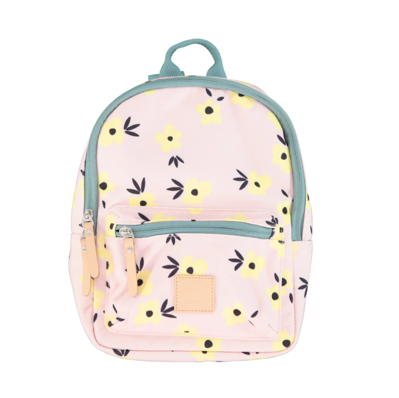 Small backpack - Pale pink and yellow flowers