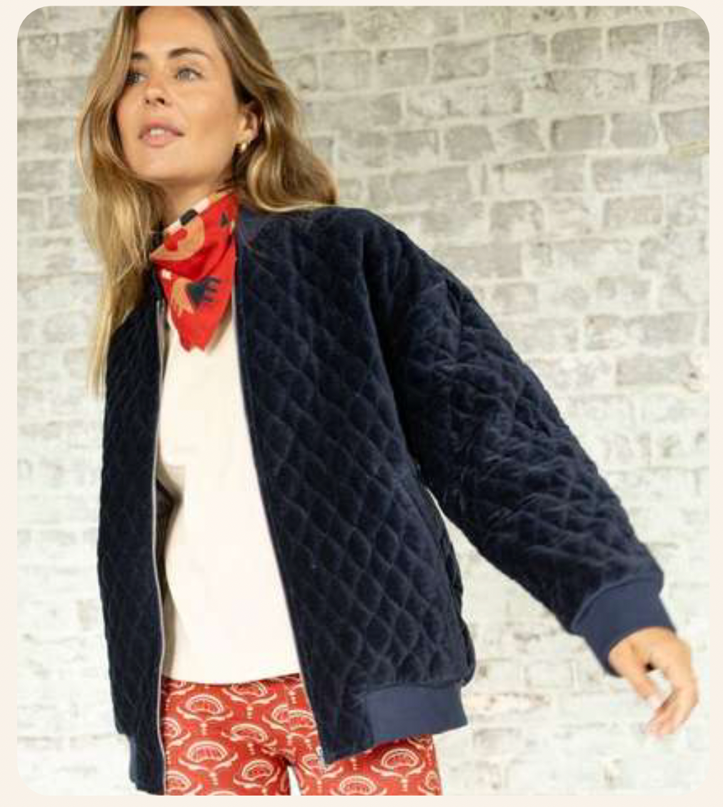 Jacket VISHAL - Smooth Velvet Navy