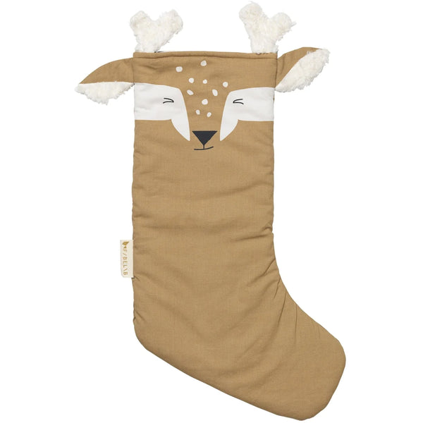 Deer Christmas Stocking - Caramel