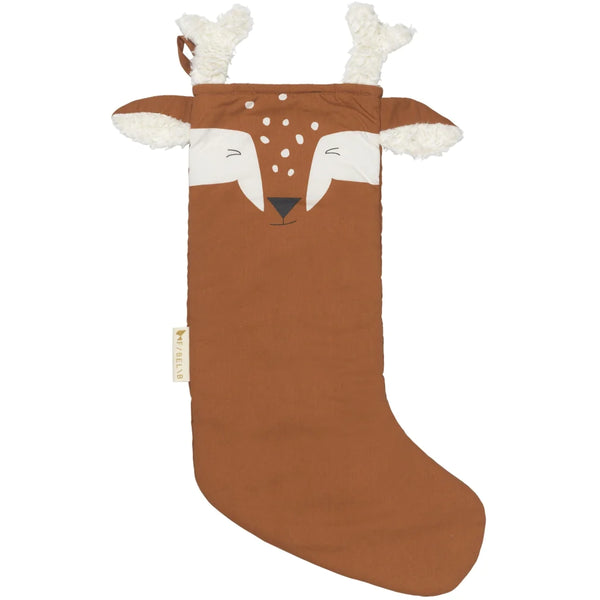 Deer Christmas Stocking - Cinnamon