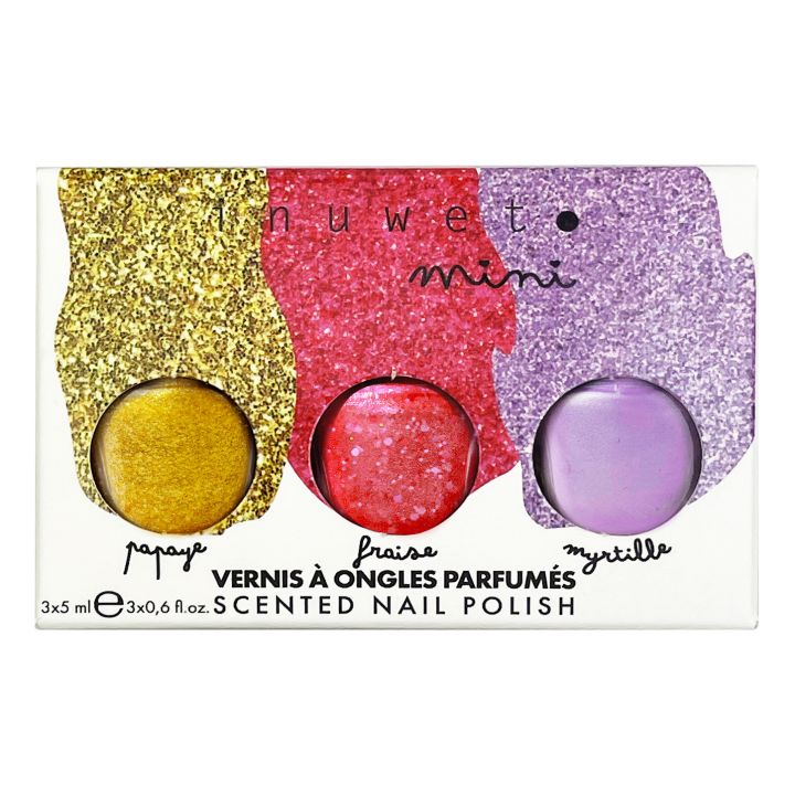 Trio of scented nail polishes for <tc>kids</tc> - Rainbow