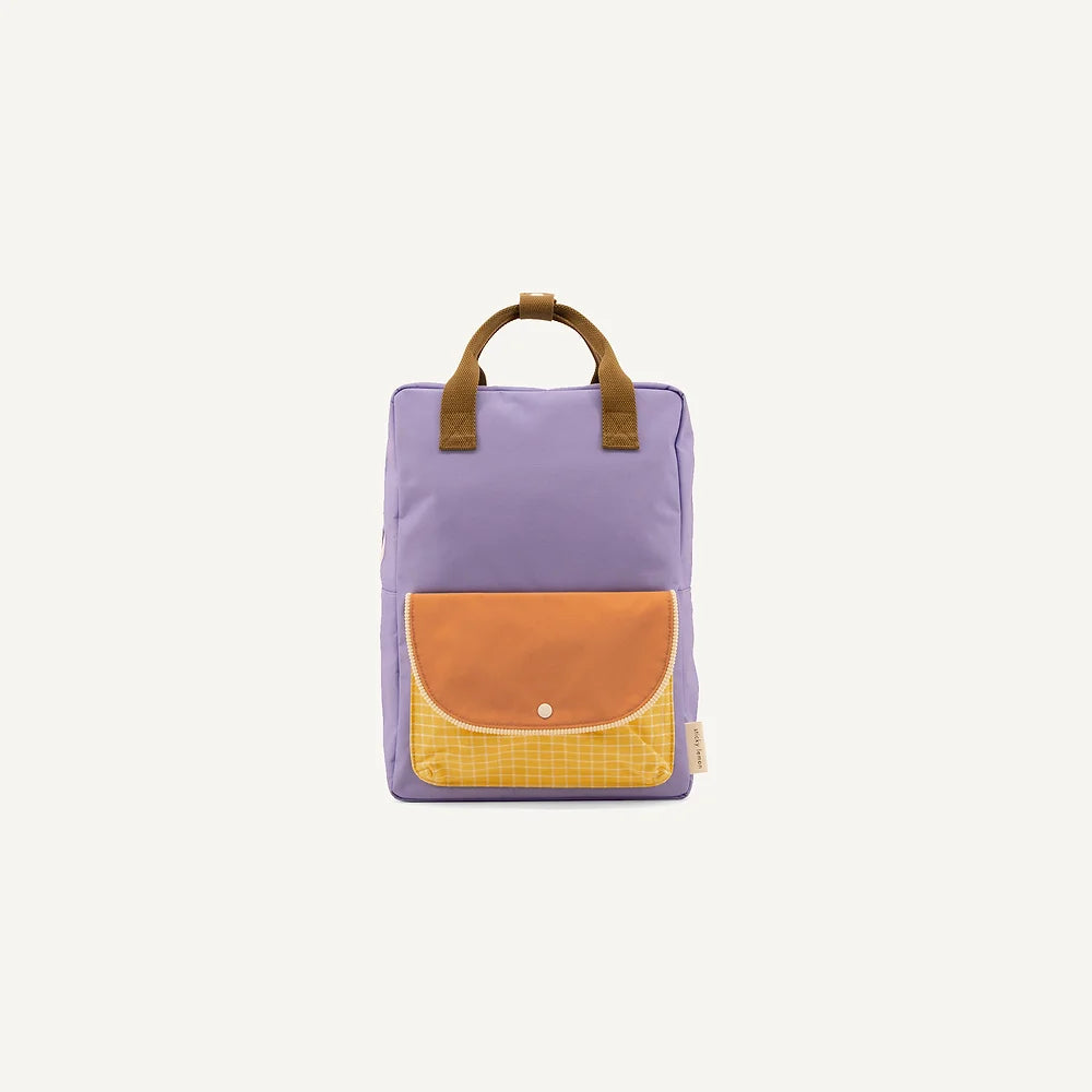 Large Recycled Backpack - Blooming Purple Envelope