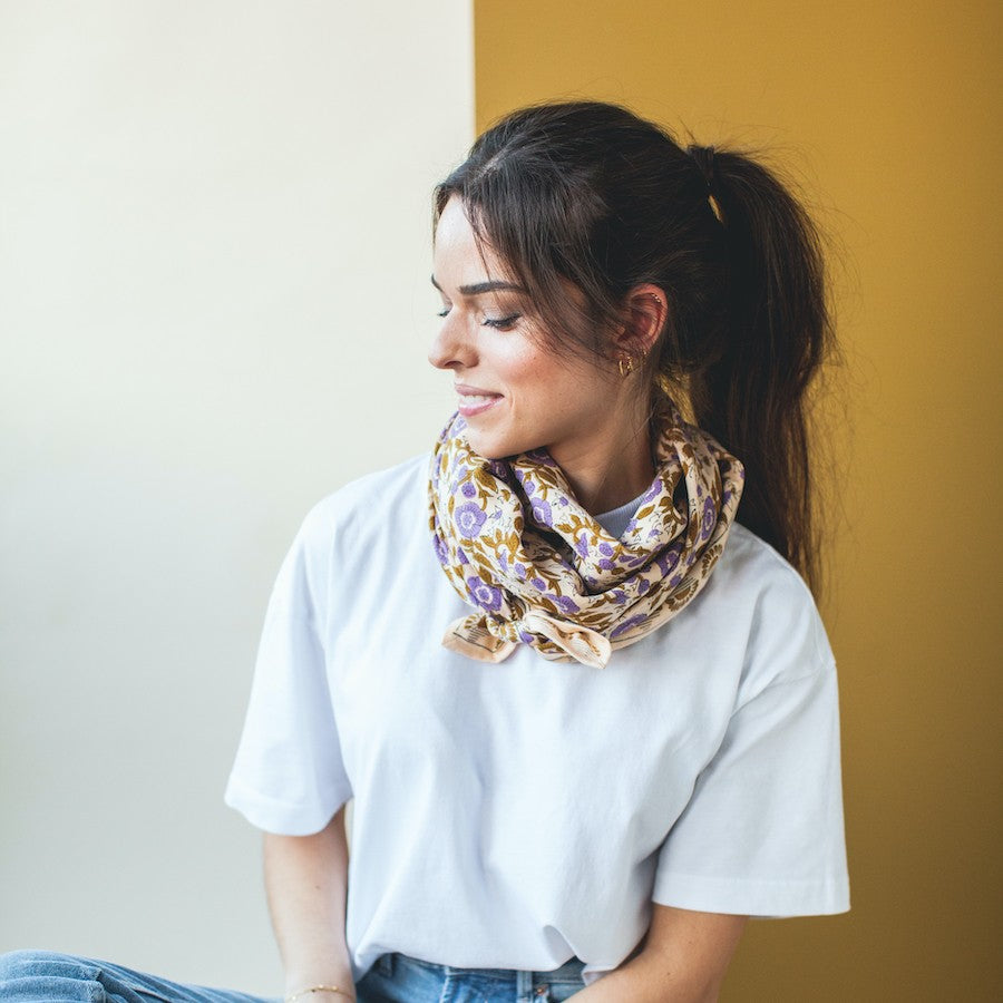 Foulard LATIKA Soleil - Amande