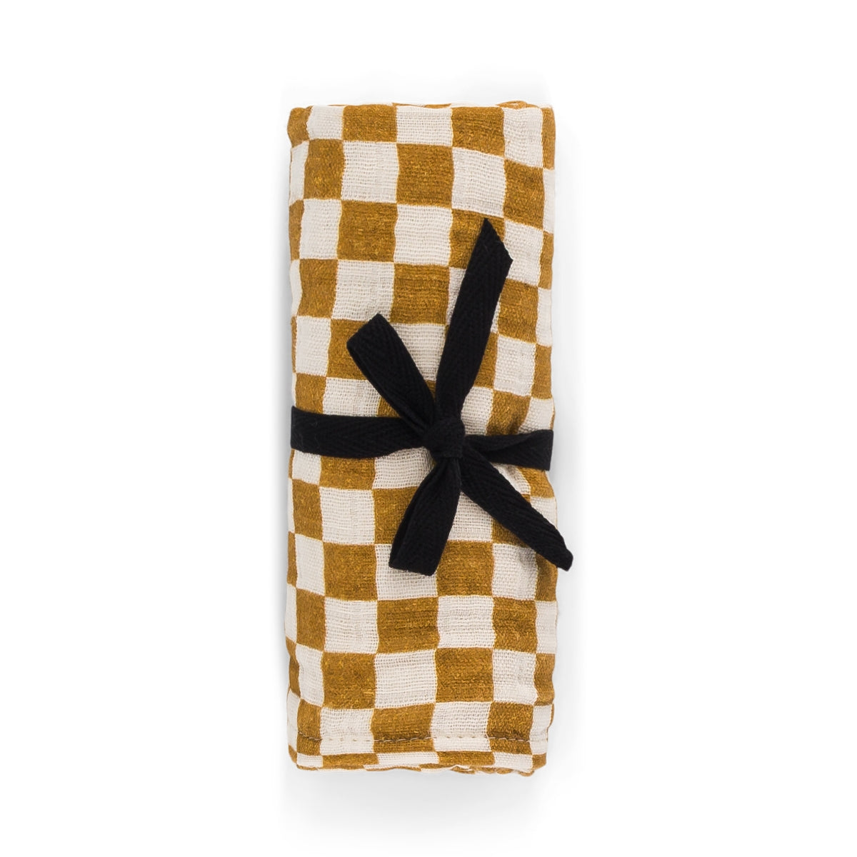 Muslin/Swaddle Blanket - Caramel Checkerboard