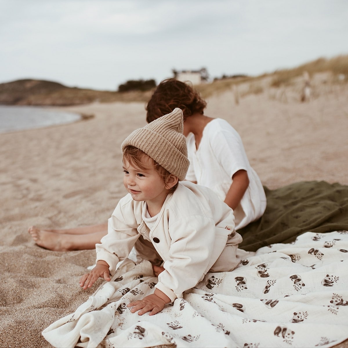 Muslin Blanket - Natural Panda