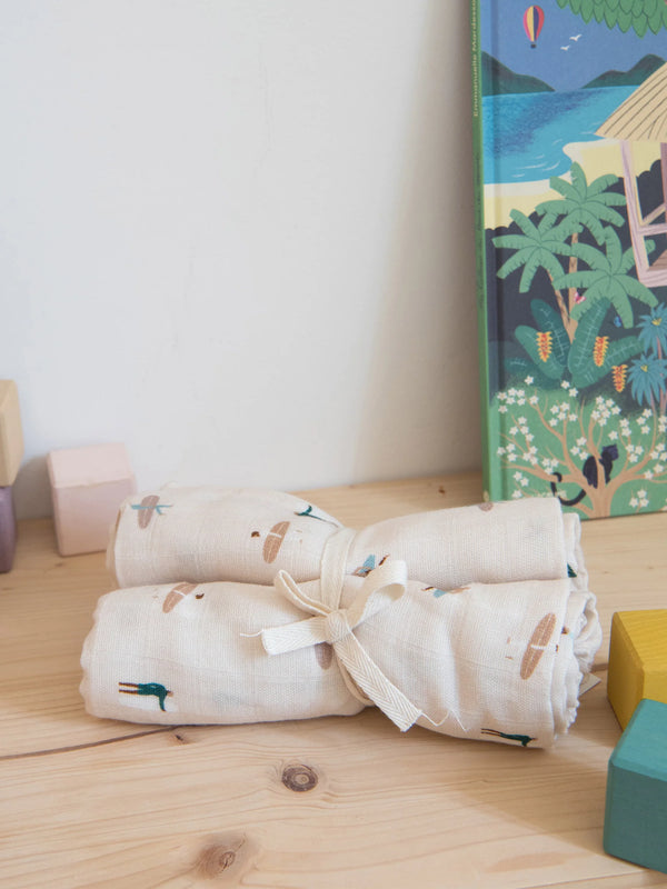 GASPARD Muslin Blanket - Waikiki