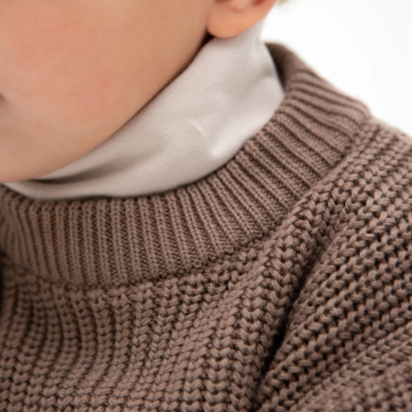 Evolutionary baby sweater and <tc>kids</tc> in Knit - Cappuccino