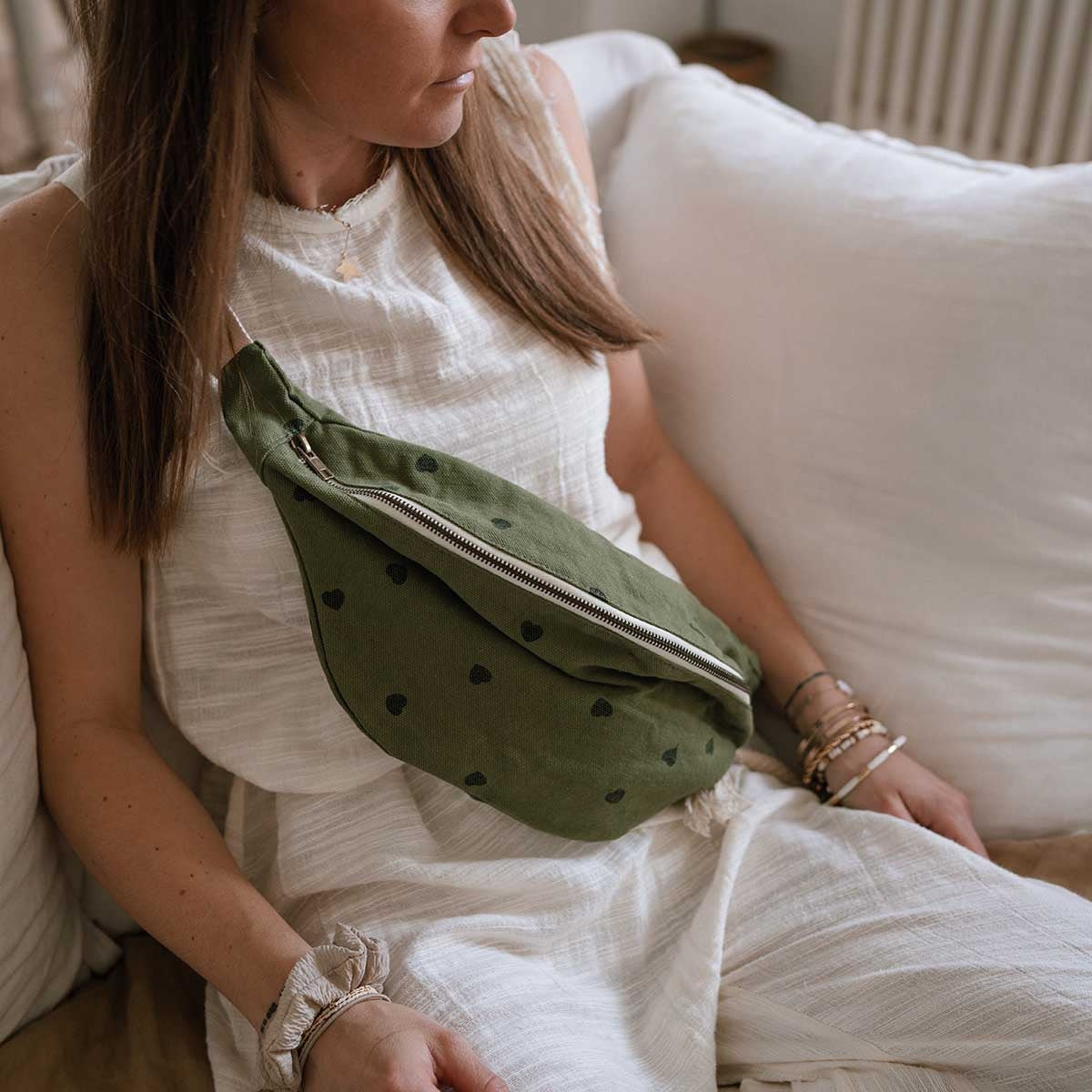 Banana bag - Khaki Heart
