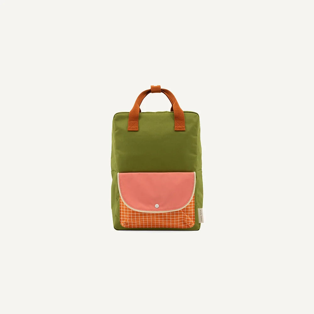 Large Recycled Backpack - Envelope Sprout Green