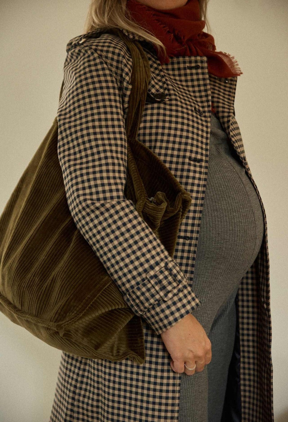 Sac Cabas/Week-end – Velours Corduroy Olive