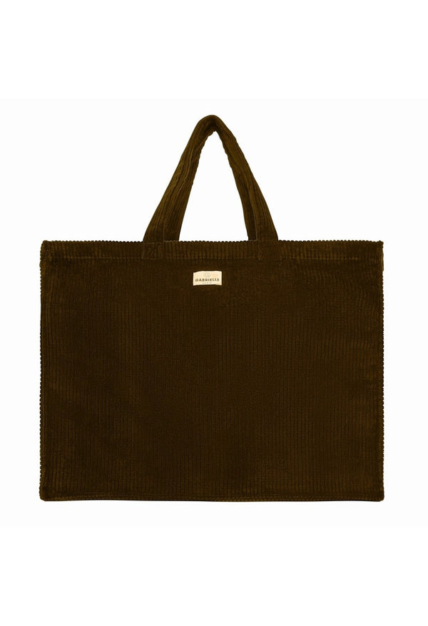 Sac Cabas/Week-end – Velours Corduroy Olive