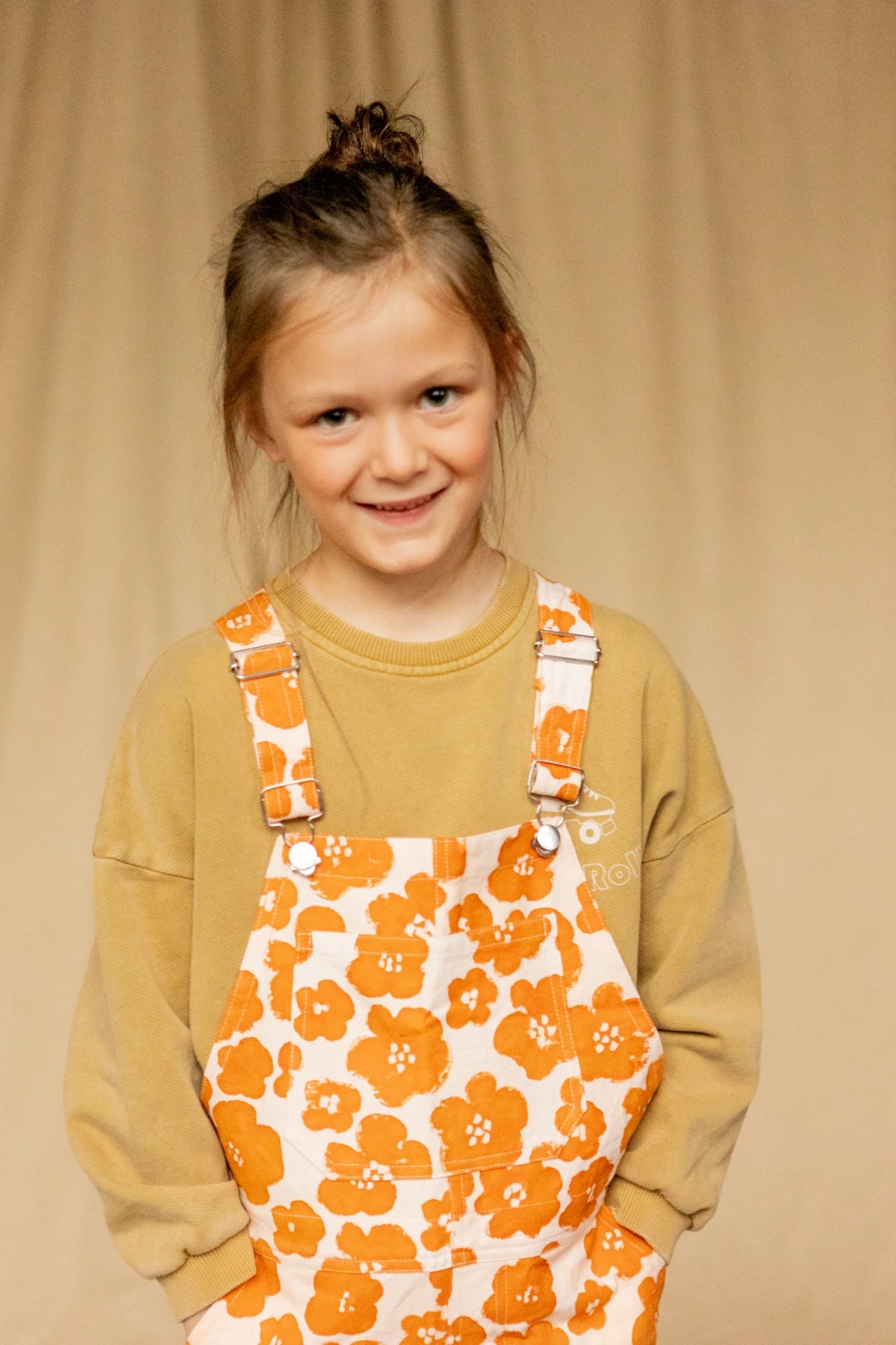 Macha Overalls - Flora Bold Orange