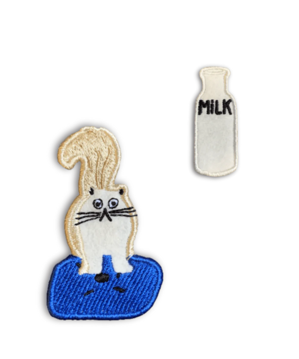 <tc>"Bleu Citron" Sweater Patches - Tilda the Cat</tc>