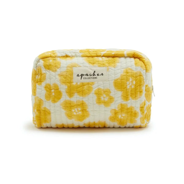 Small Gaya pencil case - Flora Bold Citron