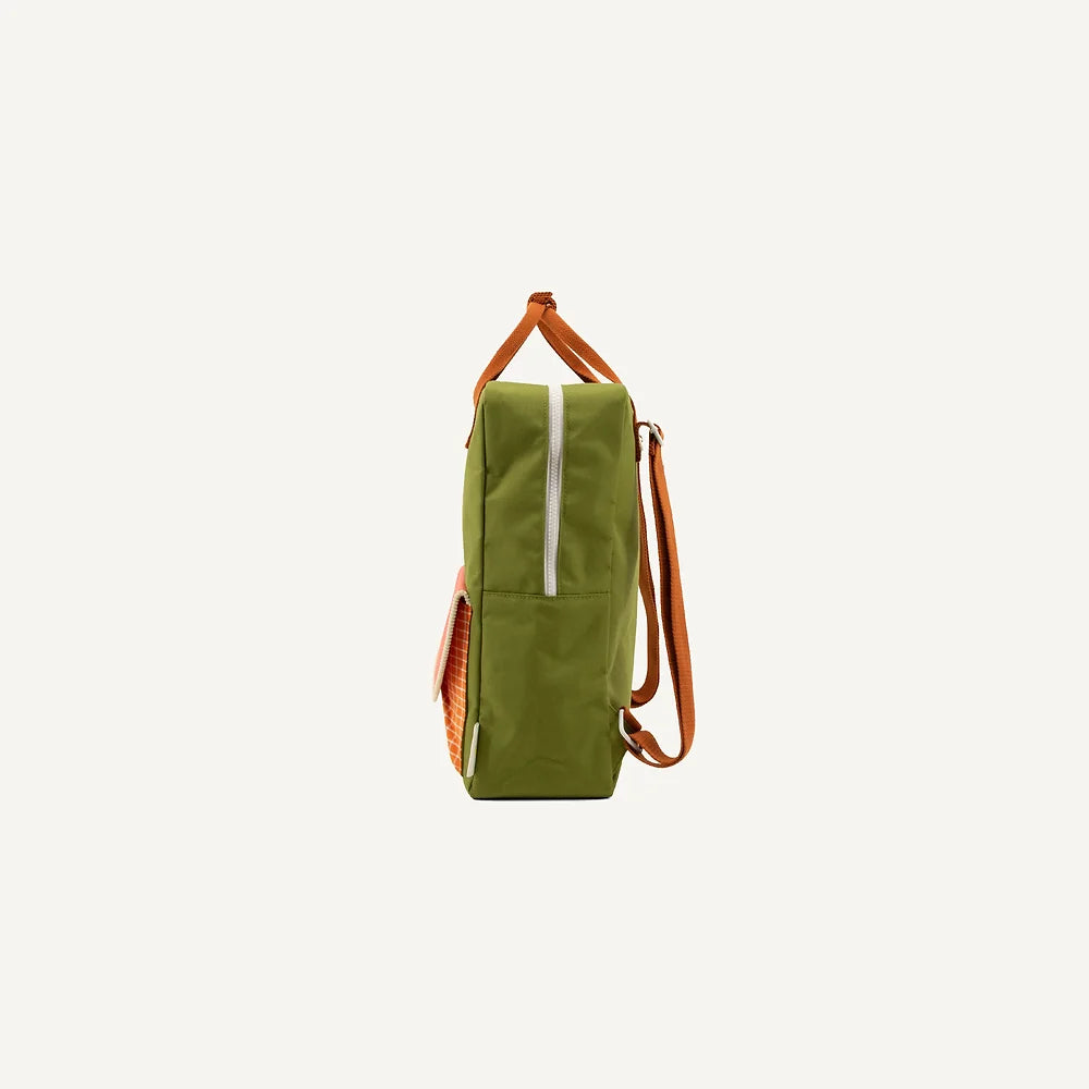 Large Recycled Backpack - Envelope Sprout Green