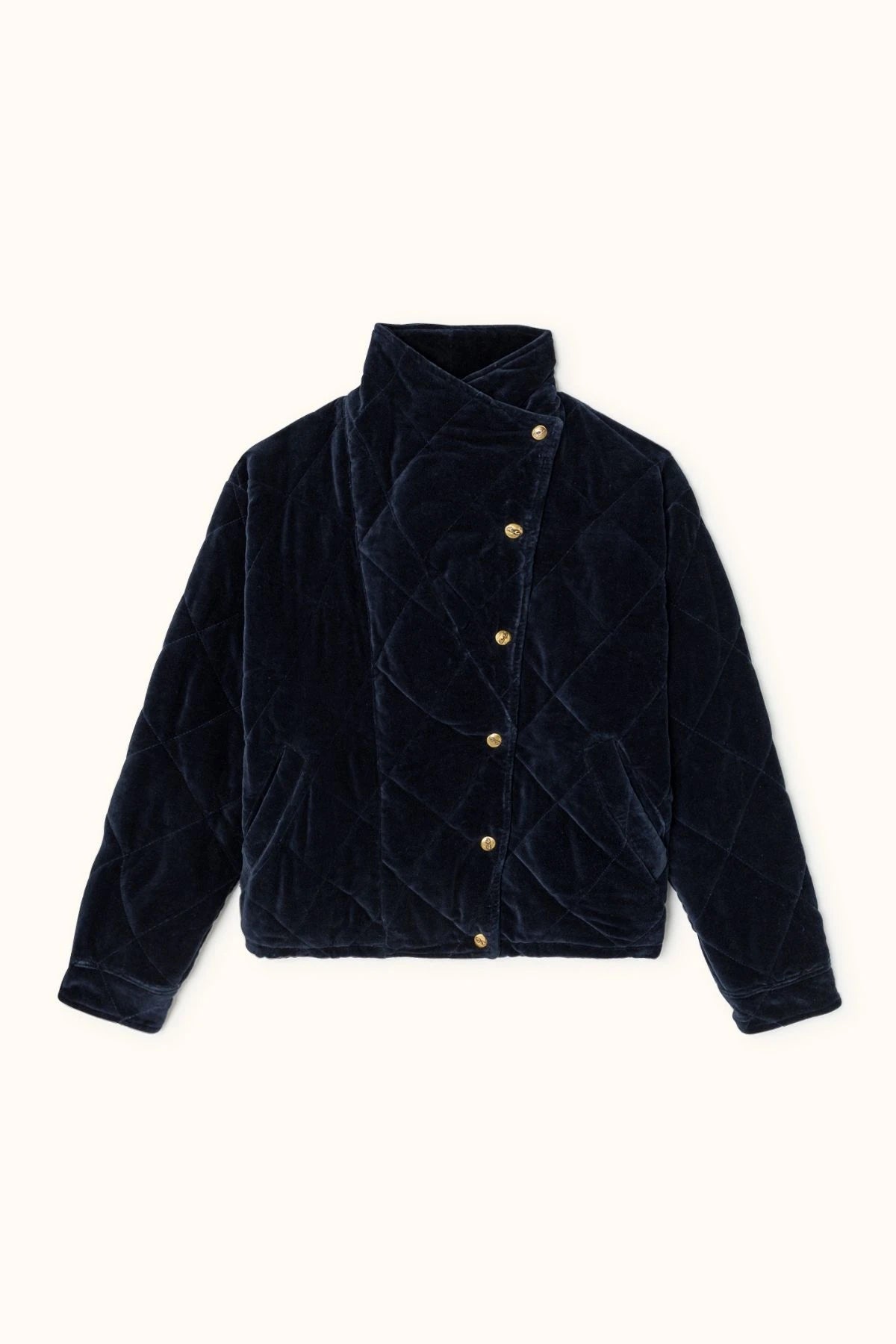 Velours matelassé oversize - Navy