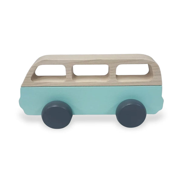 Van vintage en bois - bleu pastel
