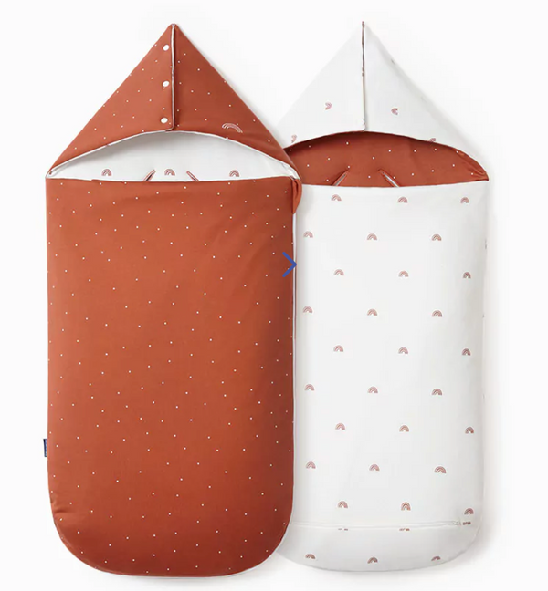 Reversible 4-season baby nest - Terracotta