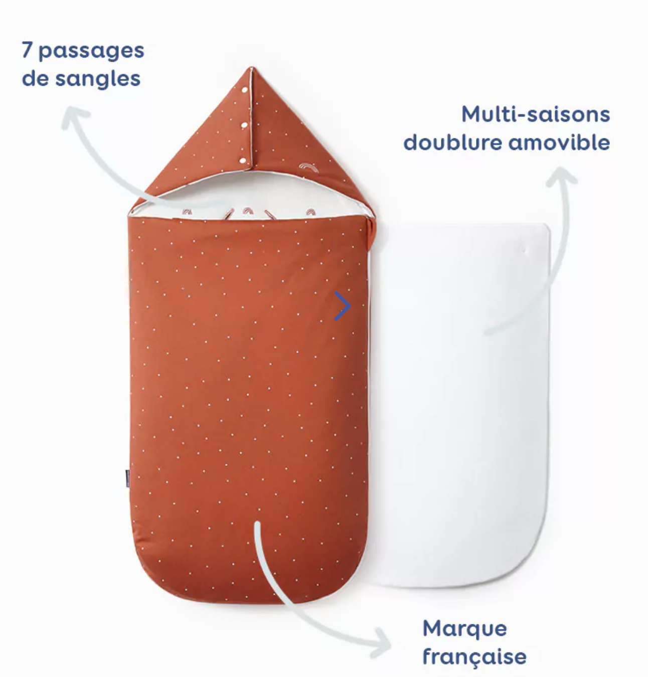 Nid d'ange Réversible 4 saisons - Terracotta