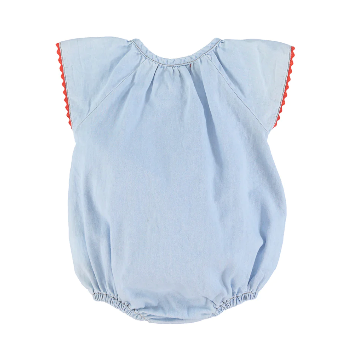 Barboteuse - Bleu claire / rouge