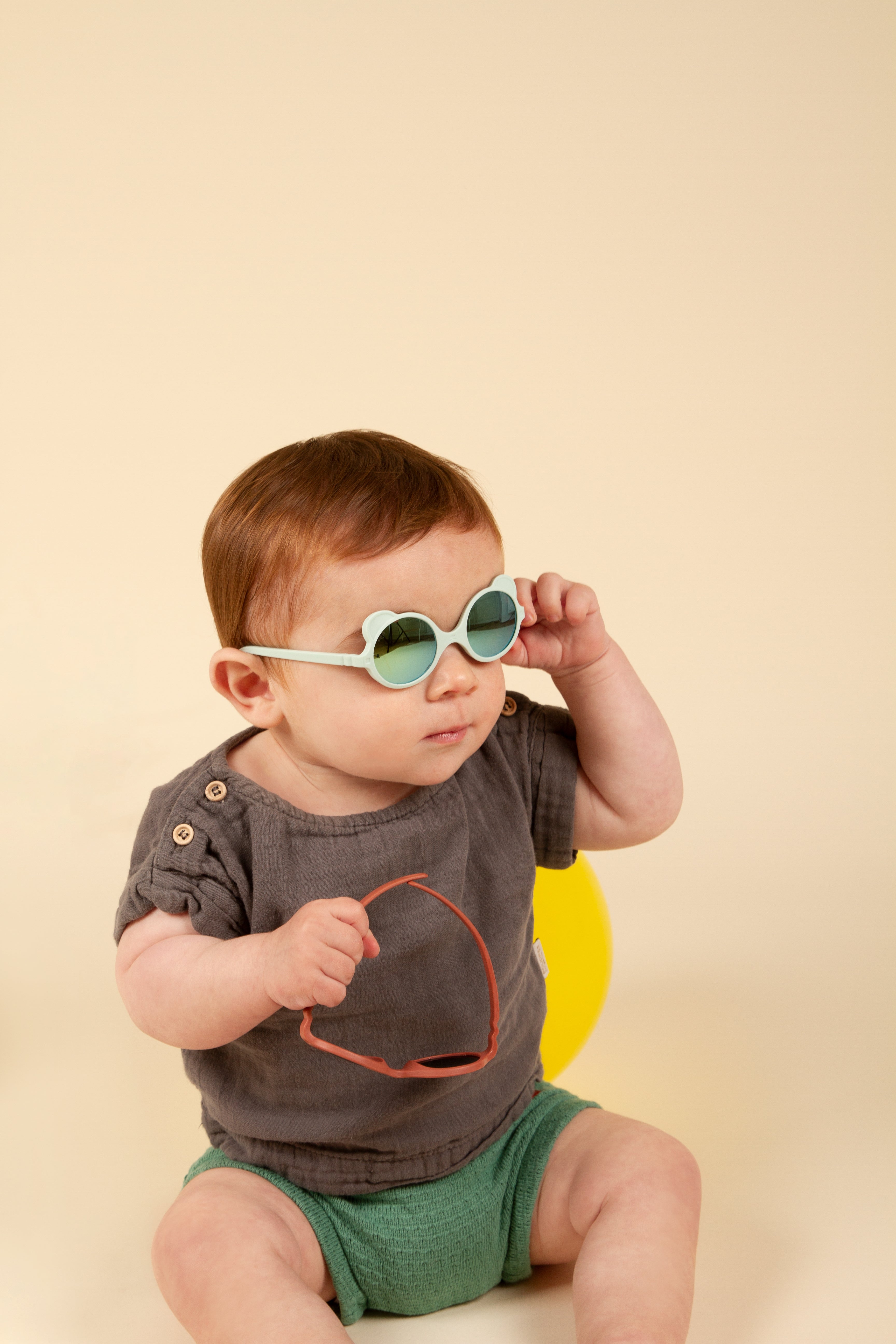 Lunettes de soleil 1-2 ans Ourson Vert amande