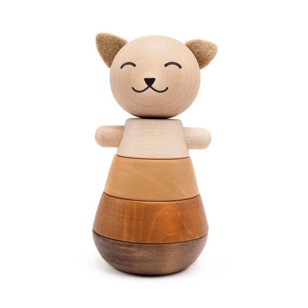 Stackable Wooden Cat