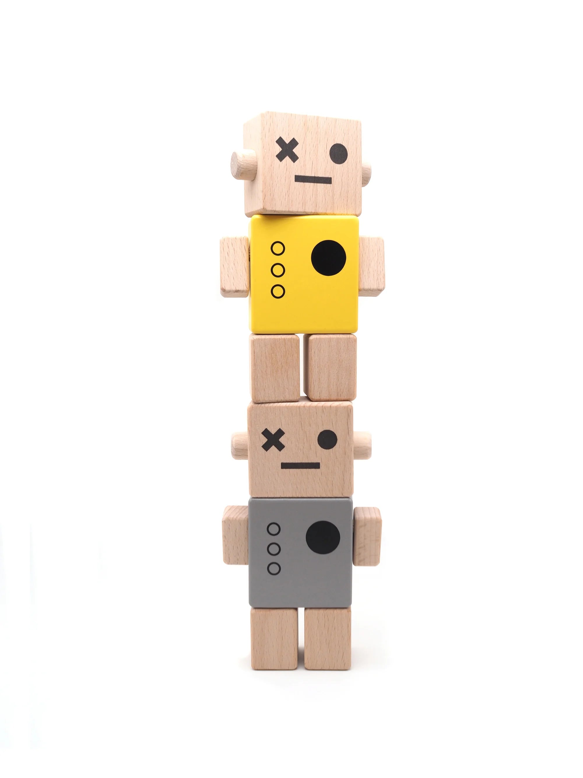 Wooden Robot - Yellow