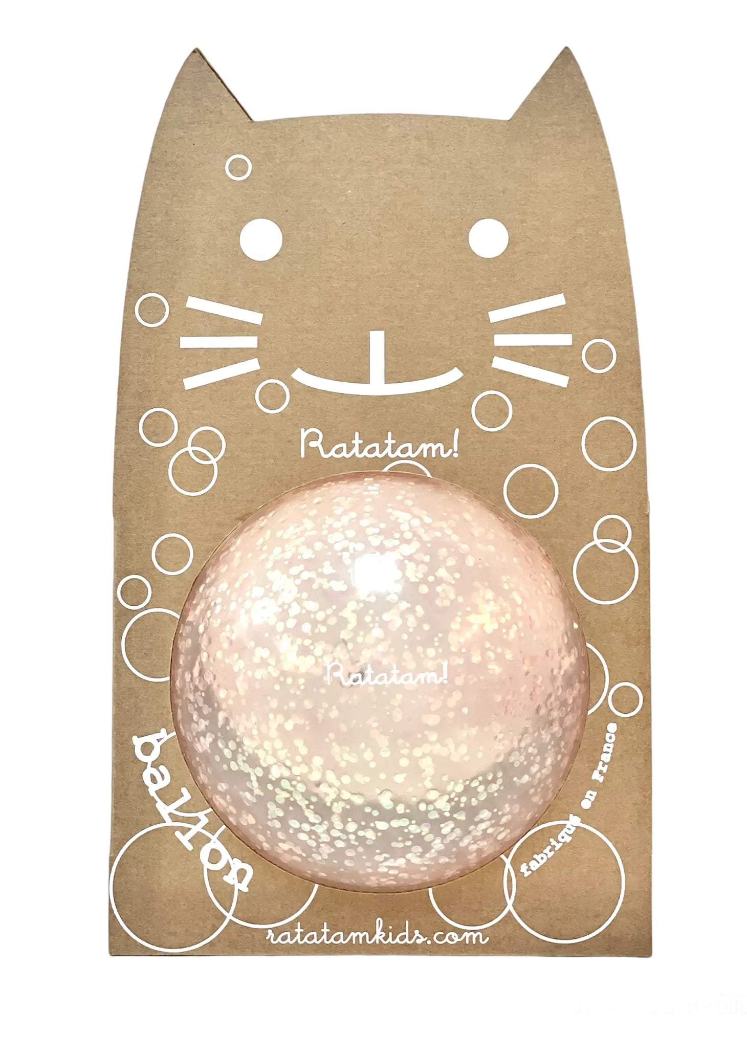Glitter bubble balloon 15cm - Pink