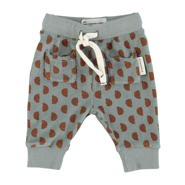 Baby Terry Legging - Greenish grey