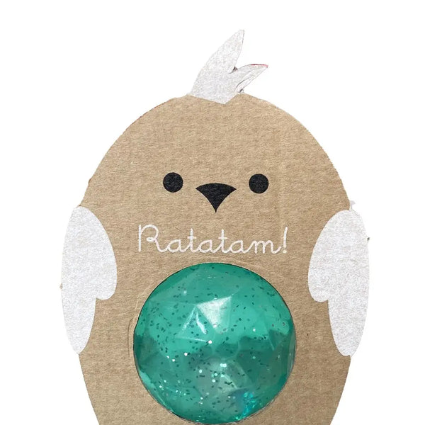 Balle rebondissante à paillette - Diamant vert