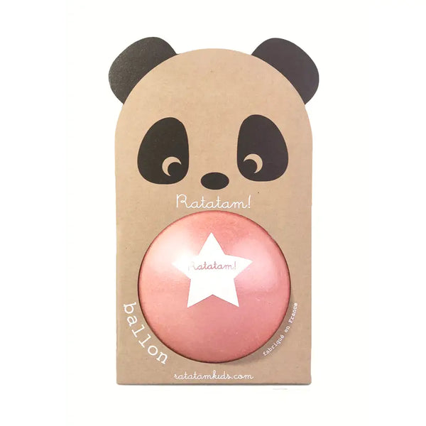 Petit ballon pailleté 10 cm - Panda Rose