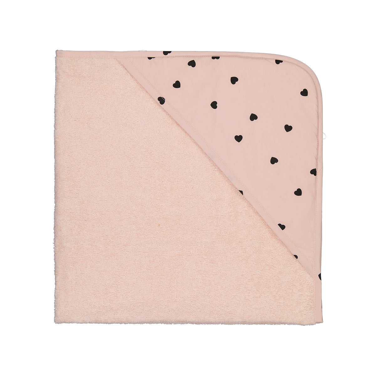 Cape de bain - Coeur light pink