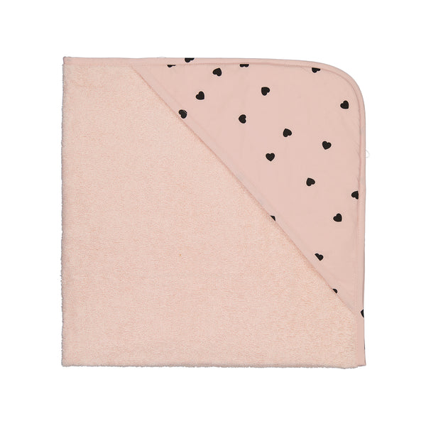 Cape de bain - Coeur light pink