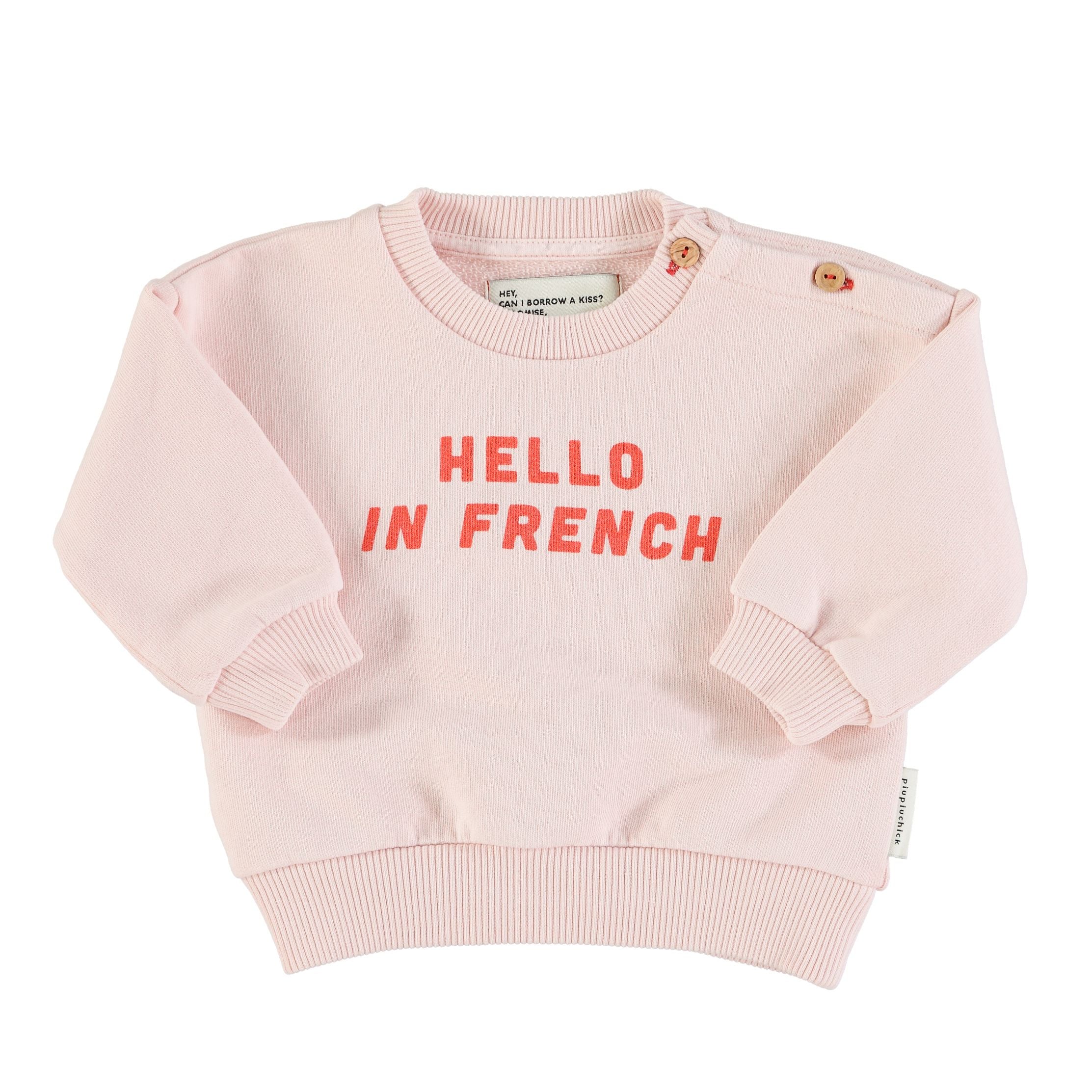 Chandail - Hello/Bonjour Rose pâle