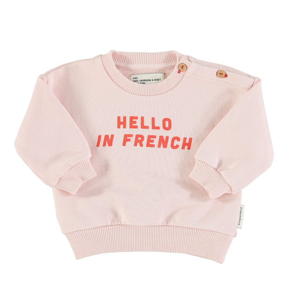 Chandail - Hello/Bonjour Rose pâle