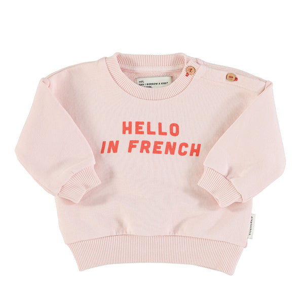Sweater - Hello/Bonjour Pale pink