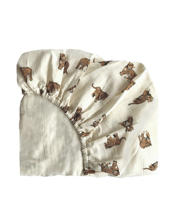 Drap contour pour bassinette ERNEST - Tigre Ecru