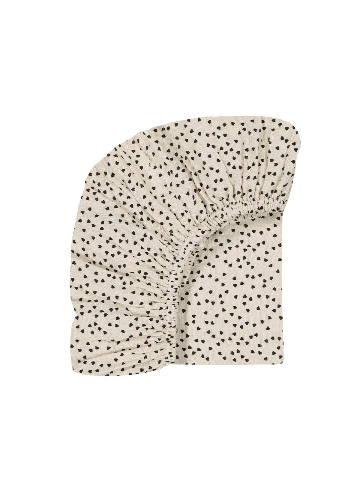 Crib fitted sheet - Mini black heart