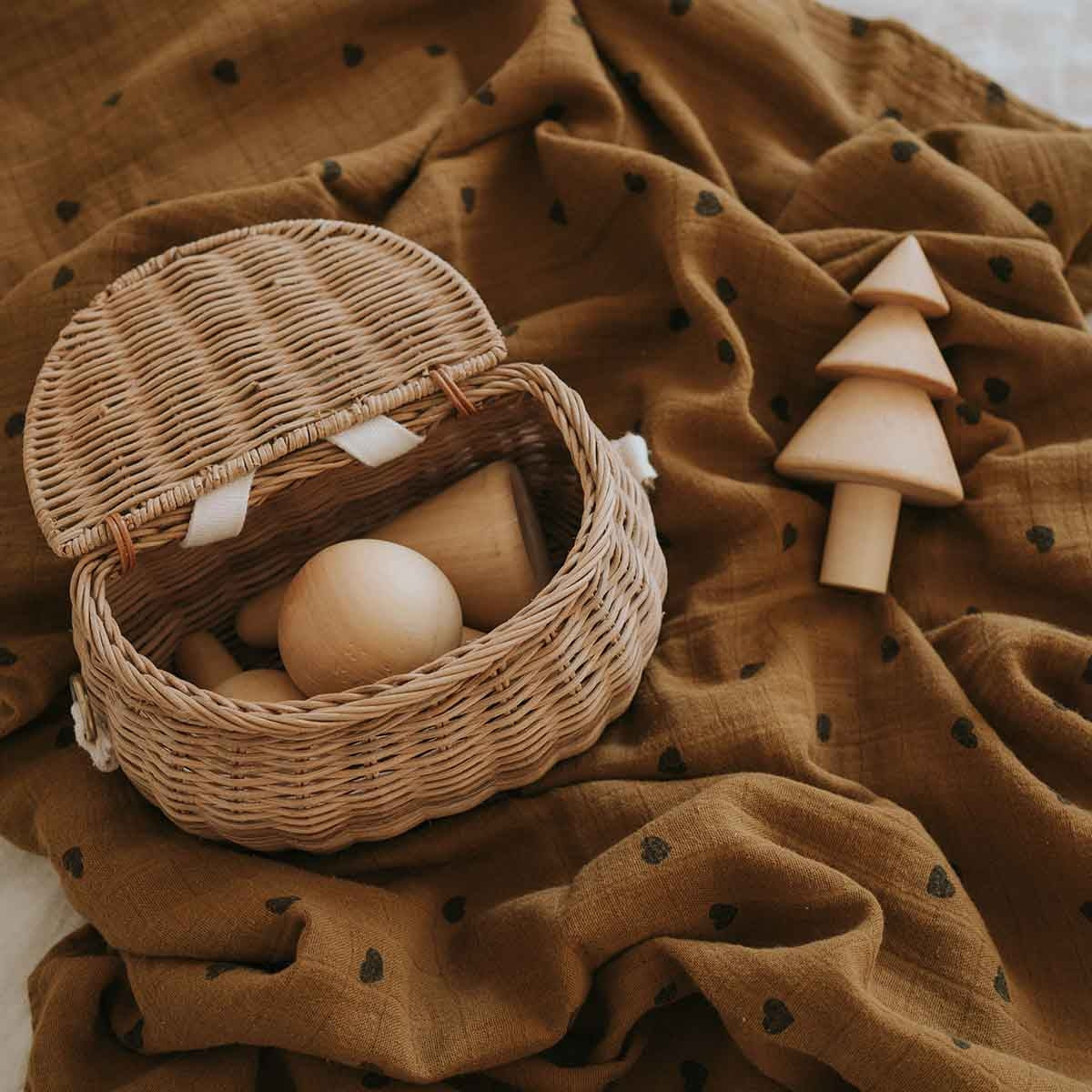 Muslin Blanket - Cumin Heart