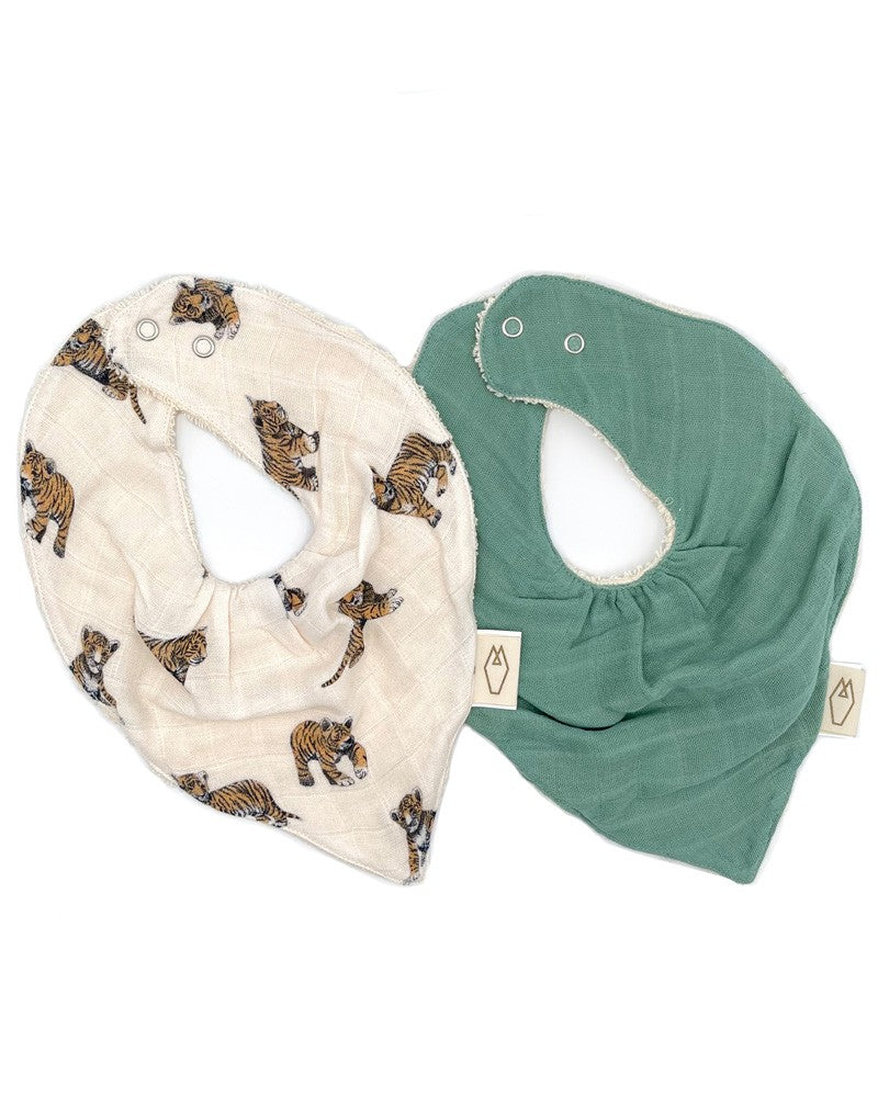 Set of 2 MAEL bibs - Tiger & Sage